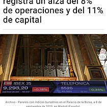 El mercado espaol de fusiones y adquisiciones registra un alza del 8% de operaciones y del 11% de capital